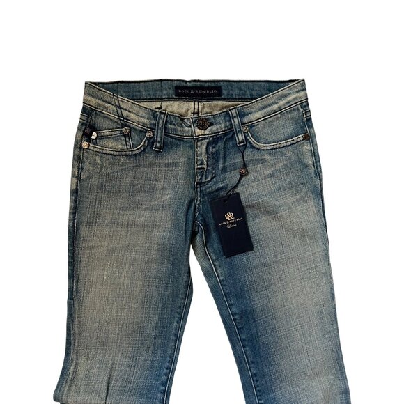 Rock & Republic Low Rise Bootcut Blue Denim Jeans Women's Size 25 NWT - Picture 4 of 7
